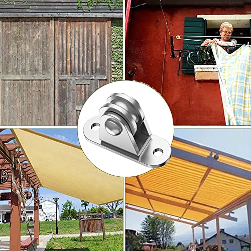 Small Pulley Block Silent Pulley,Single Pulley Block,304 Stainless Steel Pulley Block Super Silent Detachable Duplex Bearing For Cord Material Handling Moving And Diy Kits For Handling Moving (8) #TOP6