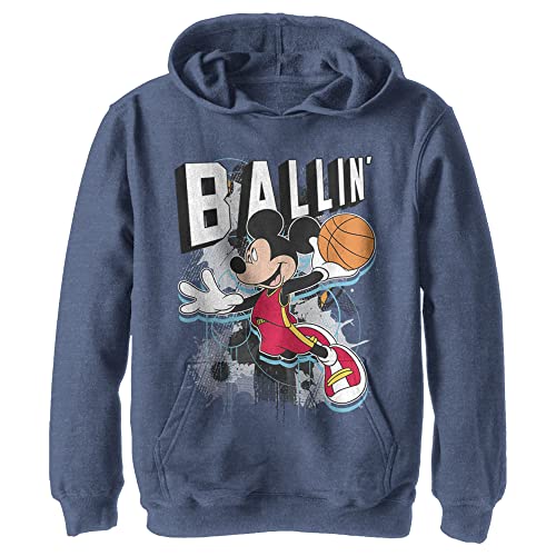 Sweat à capuche en molleton épais Mickey Disney bleu marine XL