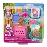 Barbie Chelsea lalka i zestaw transporter dla szczeniaka