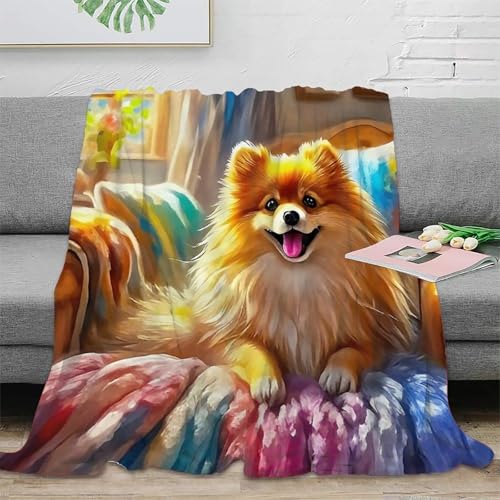 Couverture Poméranie 3D en microfibre moelleuse et douce 200x230cm - 2