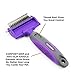 Hertzko Double-Sided Dog and Cat Dematting Comb: Pet Grooming Tool for Removing Loose Undercoat, Mats, and Tangled Hair - Doodle Dematting Comb, Self-Cleaning (Purple)