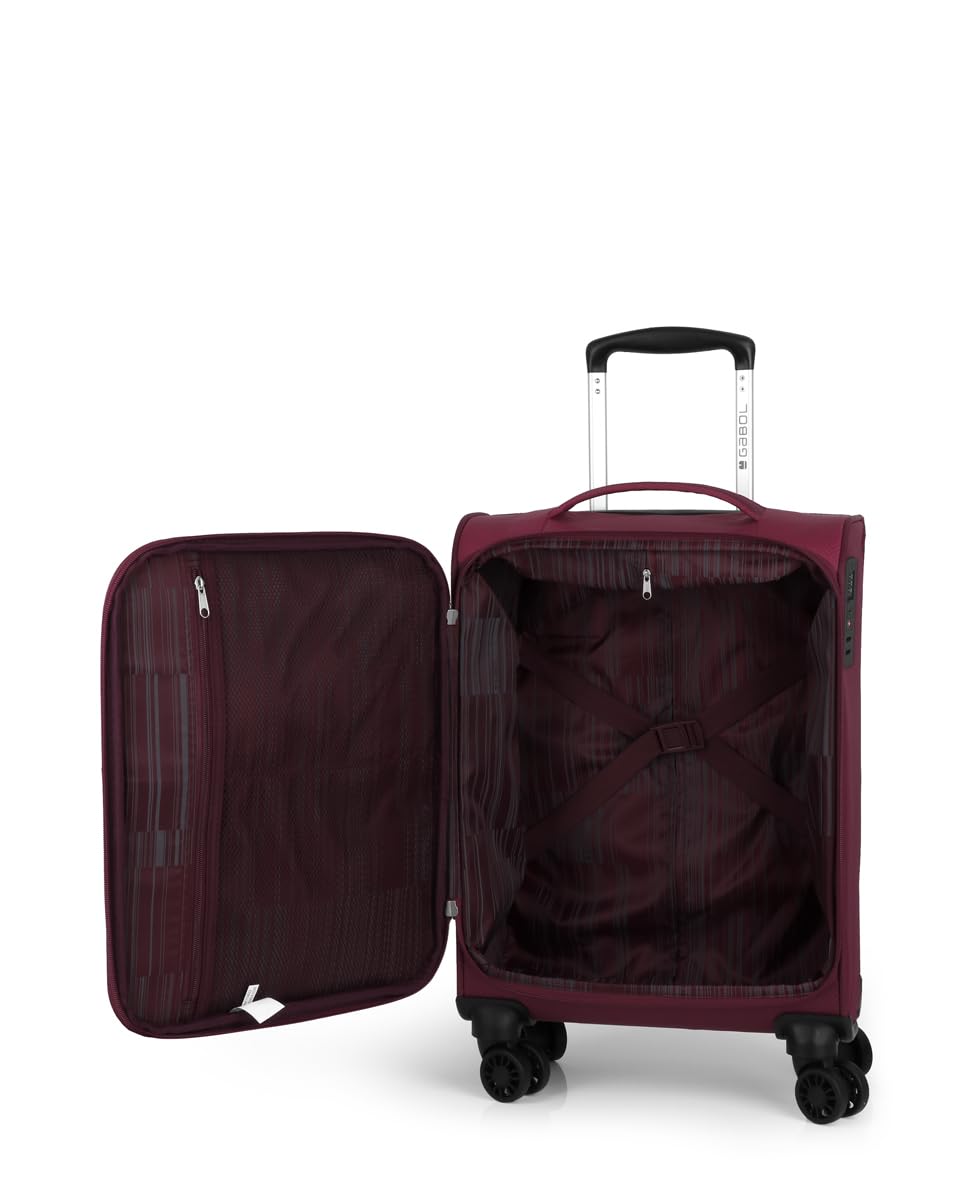 Gabol - Maleta de Cabina Blanda Cloud 55x38x20 cm - Equipaje de Mano Ligero 2kg con Capacidad 35L - 4 Ruedas Dobles y Cerradura TSA - Diseño Español en EVA Resistente y Flexible