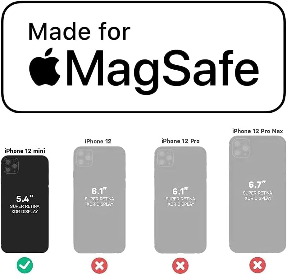 LifeProof Next Screenless Series Case for MagSafe for iPhone 12 Mini (Mini ONLY) Non-Retail Packaging - Black Crystal