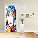 Photo Gallery adesivo design porta - donna schizzo artistico colori vivaci - decorazione adesiva per porte arredo casa - stampa per porta dimensioni personalizzabili -stampa su pvc (cm 60x210) Photo Gallery adesivo design porta - donna schizzo artistico colori vivaci - decorazione adesiva per porte arredo casa - stampa per porta dimensioni personalizzabili -stampa su pvc (cm 60x210)