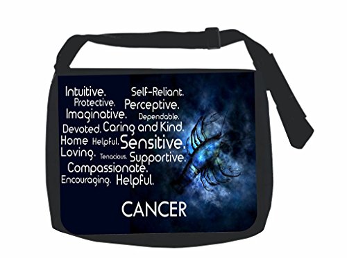 Zodiac Cancer Traits ? Jack's Outlet Inc.« Laptop Messenger Bag for Laptop/Notebook Computers + Small Wire/Accessory Case SET -