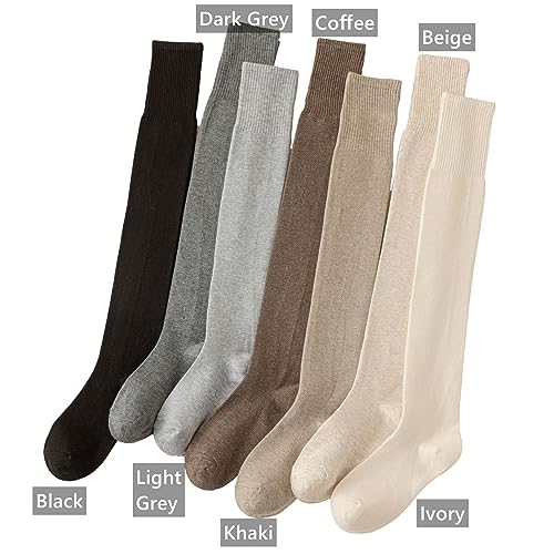 Warm Wool Over Knee Socks for Women, Compression Leg Warmer with Socks Boot Stockings Knee High Thigh High Socks for Skiing4