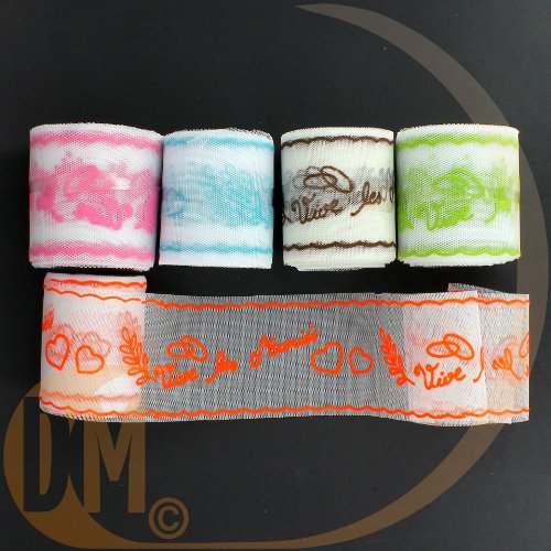 Le Géant de la fête – Tul vive les Mariés 8 cm x 10 m le Geant de la fete