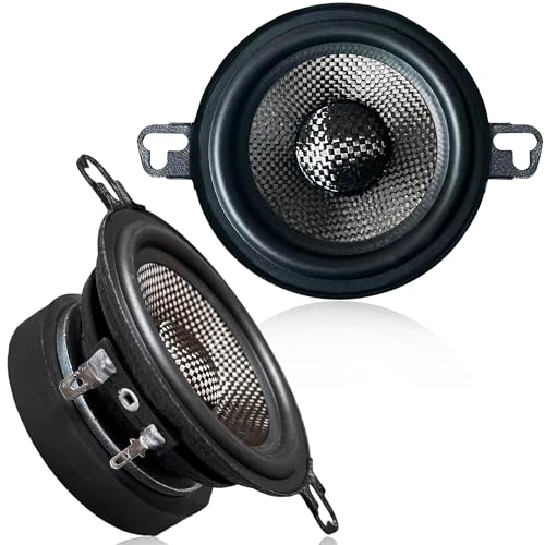 Warzone 2X WZ37PTi 3.5-Inch Super Mid Range Speaker Pair, 4 Ohm, 200W Max, 60W RMS Max, 90dB Sensitivity, Ferrite Magnet, Glass Fiber Cone with Rubber Edge for Pro Car Audio