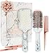 Produktbild Lily England Haarbürsten Set  Haar Styling Set mit Haarbürste, Rundbürste, Kamm & Haarklammern in Marmor  für dünnes & dickes Haar