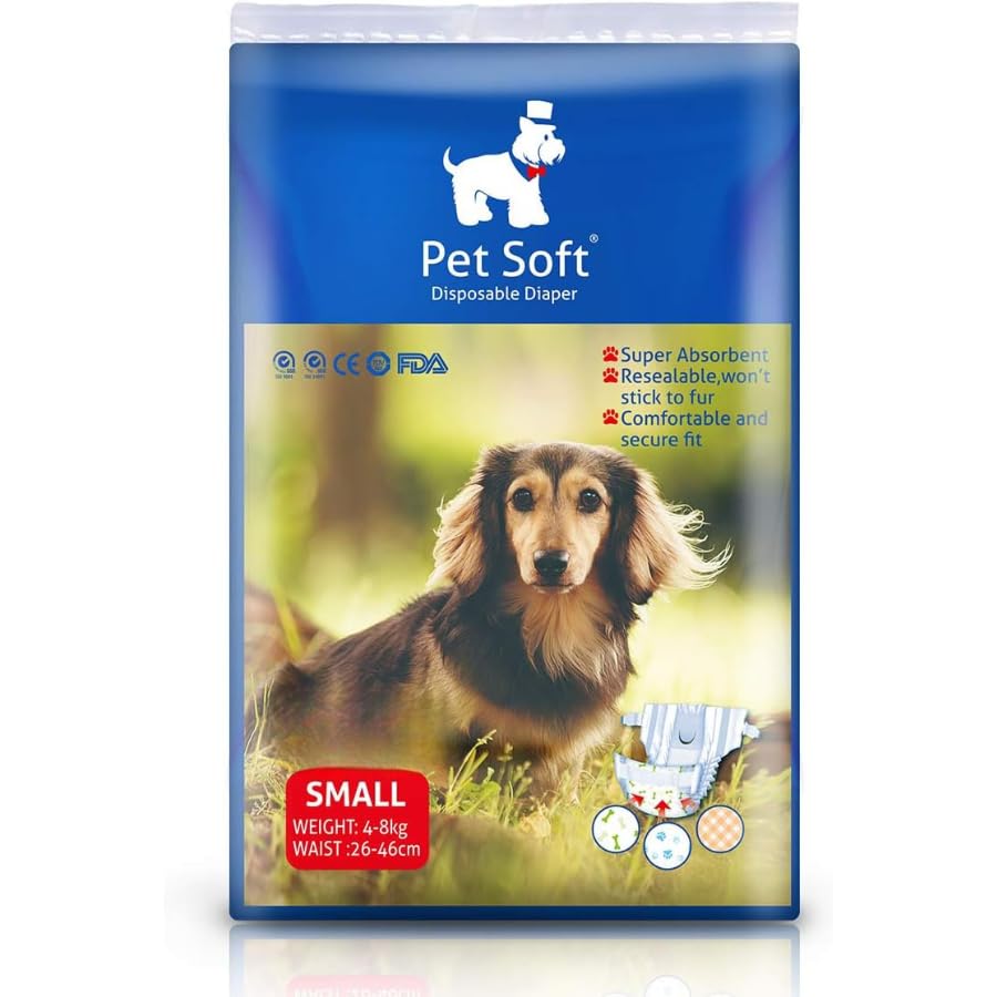 Dog Trust Disposable Pet Diapers for Dogs | Leak Proof, Super Absorbent Core, Comfortable, and Secure Fit - 10 Pieces (Small) (B09P5LM1SH) Amazon Price History, Amazon Price Tracker