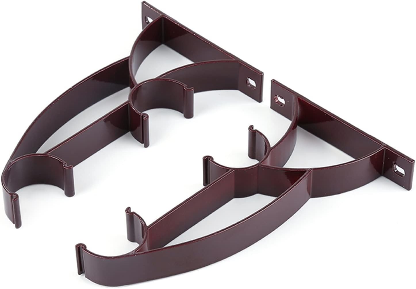 Support Hooks for Drapery Poles，Curtain Pole Brackets，2pcs Curtain Pole Bracket Drapery Rod Bracket Fits 25mm Drape Rod Curtain Bracket Double Rod Holder