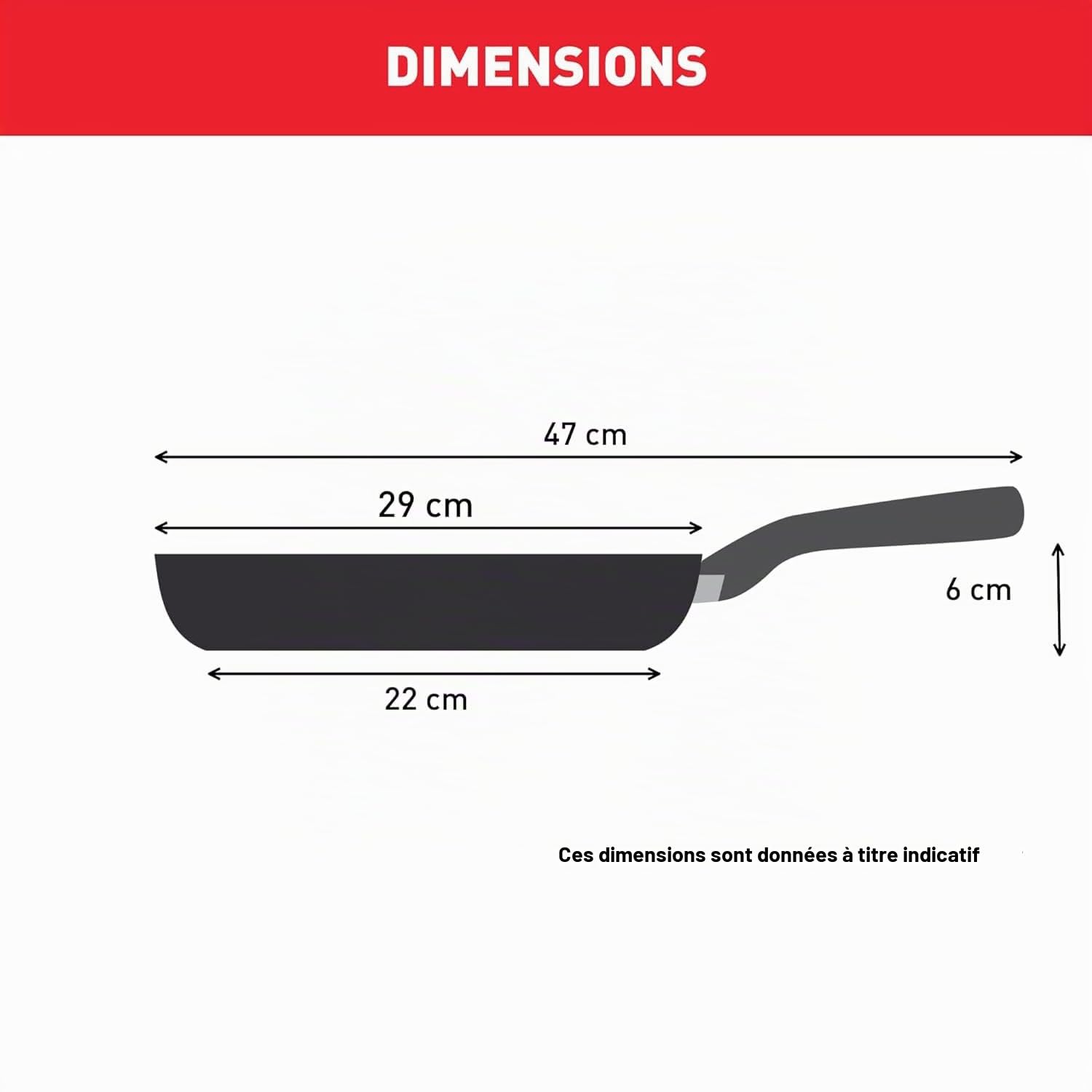 Tefal G28806 Hard Titanium On Poêle à frire 28 cm - Aluminium - Revêtement antiadhésif sans danger - Indicateur de température - Compatible avec tous les feux - Induction - Noir