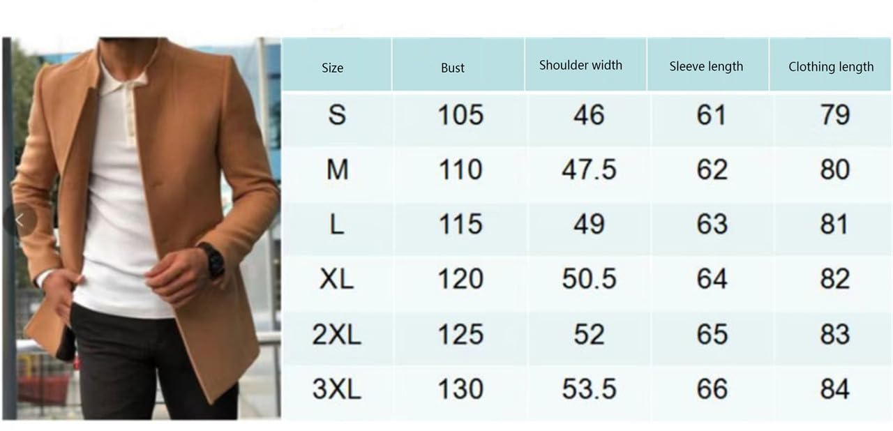 Blazer Casual Giovanile da Uomo Cappotto in Tweed Slim Tinta Unita