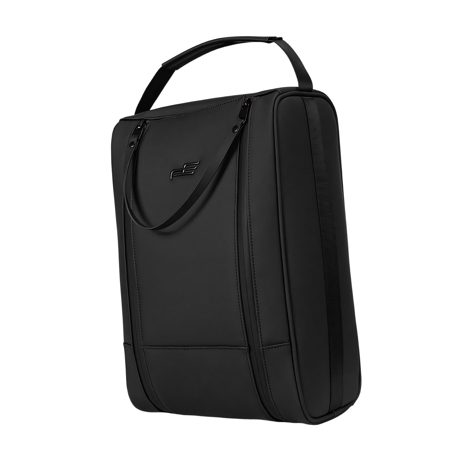 kowaku Sac à Chaussures de Golf pour Hommes Femmes avec Fermeture Éclair et Poignée Rangement Portable en Cuir PU Organisateur de Adapté Au Transport
