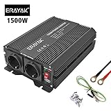 [Conveniente]:Potencia continua 1500W / potencia pico 3000W, con dos tomas de AC 230 y un puerto USB 2.0.