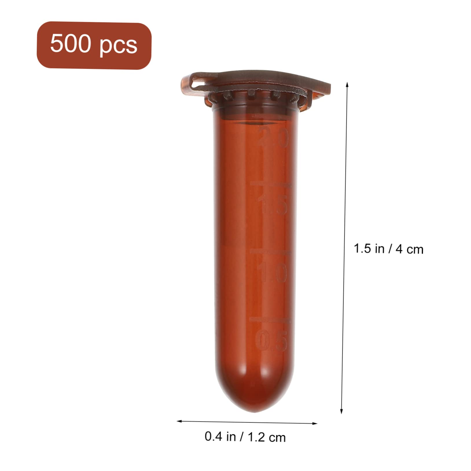 Braunes Zentrifugenröhrchen 2ml aus Pp, 500 Stück für Labor