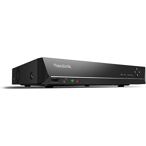 REOLINK 16CH Network Video Recorder for Home Security Camera System,Only Work with 16MP/12MP/4K/8MP/5MP/4MP The Same Brand PoE IP Cam,24/7 Recording to Pre-Installed 4TB Hard Drive,RLN16-410