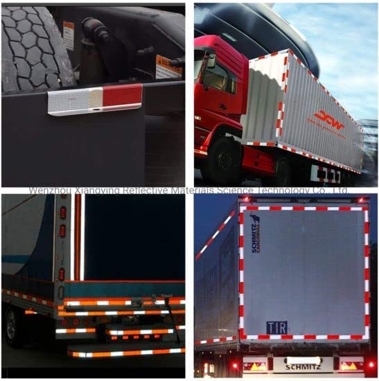 Image of Reflective Radium Warning Waterproof Tape For road safety purpose Night Safety Sticker High Intensity, 2 Inch x 50 Meter (Red)