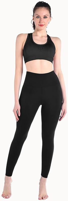 Leafigure 3 Pack Leggings for Women,High Waisted Soft Yoga Pants Black LXL image 2