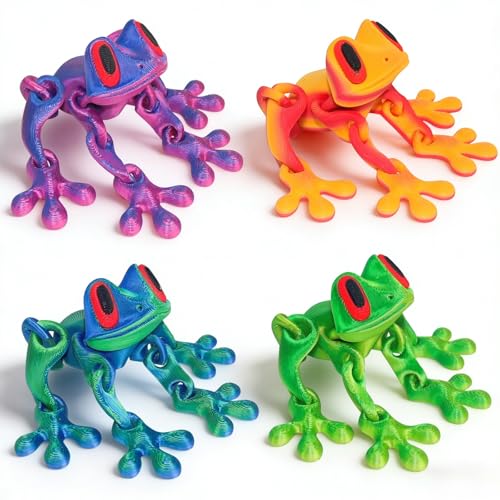 Imanes decorativos de rana 3D, pack de 4 unidades miniatura 1