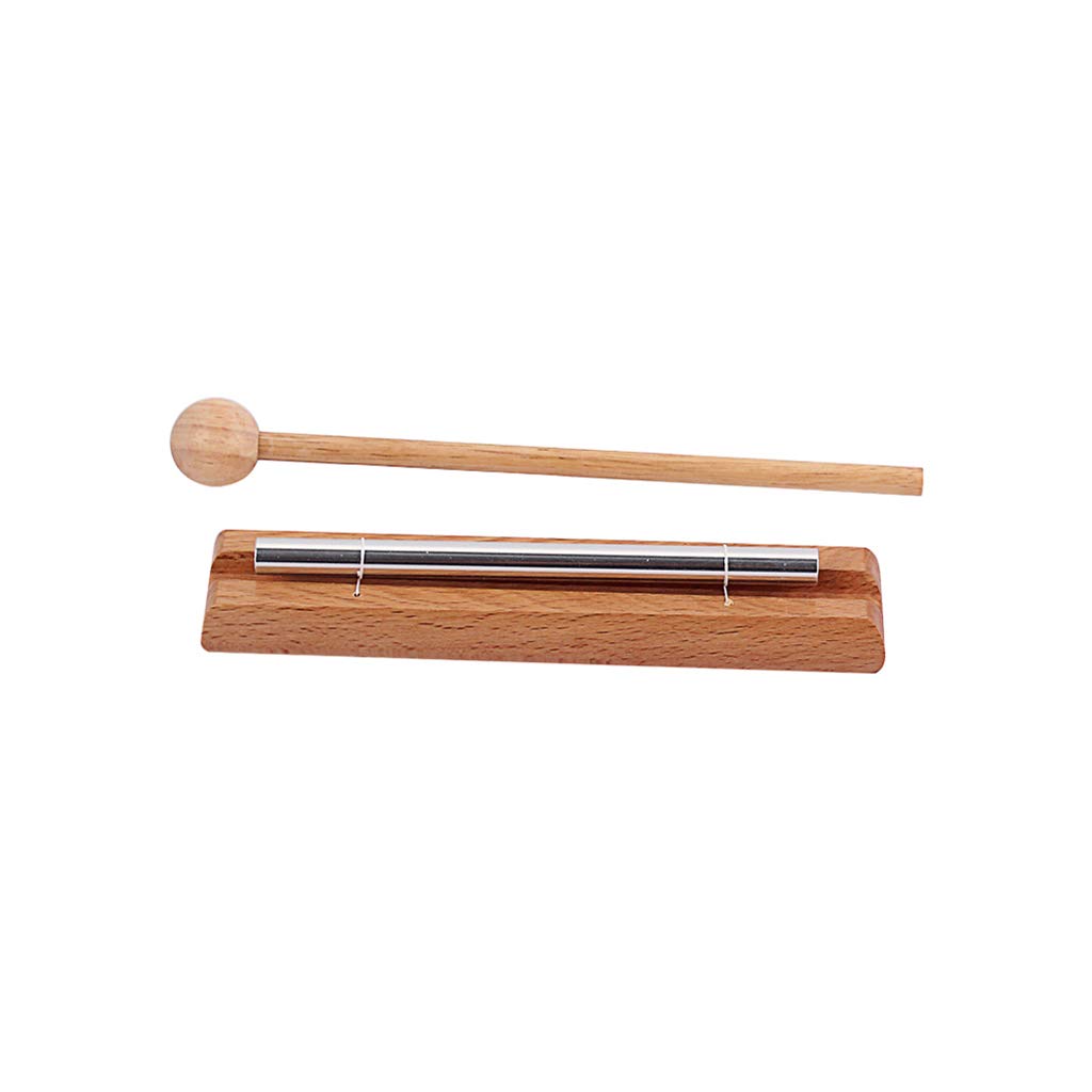 Alnicov Carillon solo de méditation avec instrument de percussion en maillet pour prière, yoga, énergies orientales, guérison ou gestion de classe des enseignants