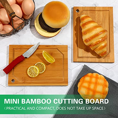 Yinkin 10 Piezas Mini Tablas De Cortar De Bambú miniatura 3