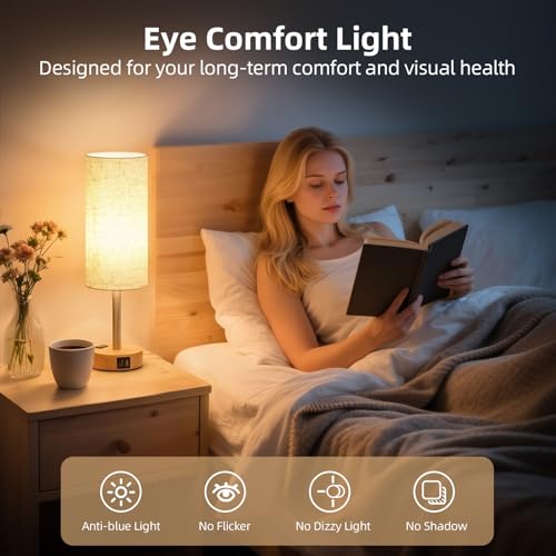 Lámpara de mesa para noche con touch y carga USB miniatura 5