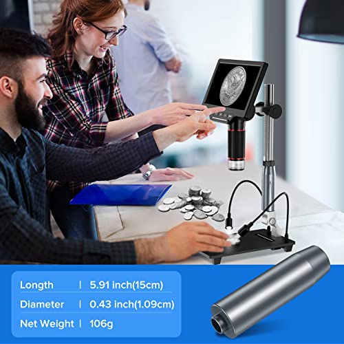 Digital Microscope Extension Tube, Oet02 Extension Tube, Extender Pole For Tomlov Dm201 Dm10 Dm9 Dm4 Elikliv Lcd Microscope,Aluminium Center Column Extension Rod Bar #TOP5