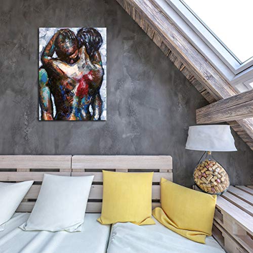 Abstract Wall Art African Artwork Canvas Oil Paintings Love Photo Paintings Decor Home for Bedroom Bathroom Office Framed Ready to Hang 16x 20 inches