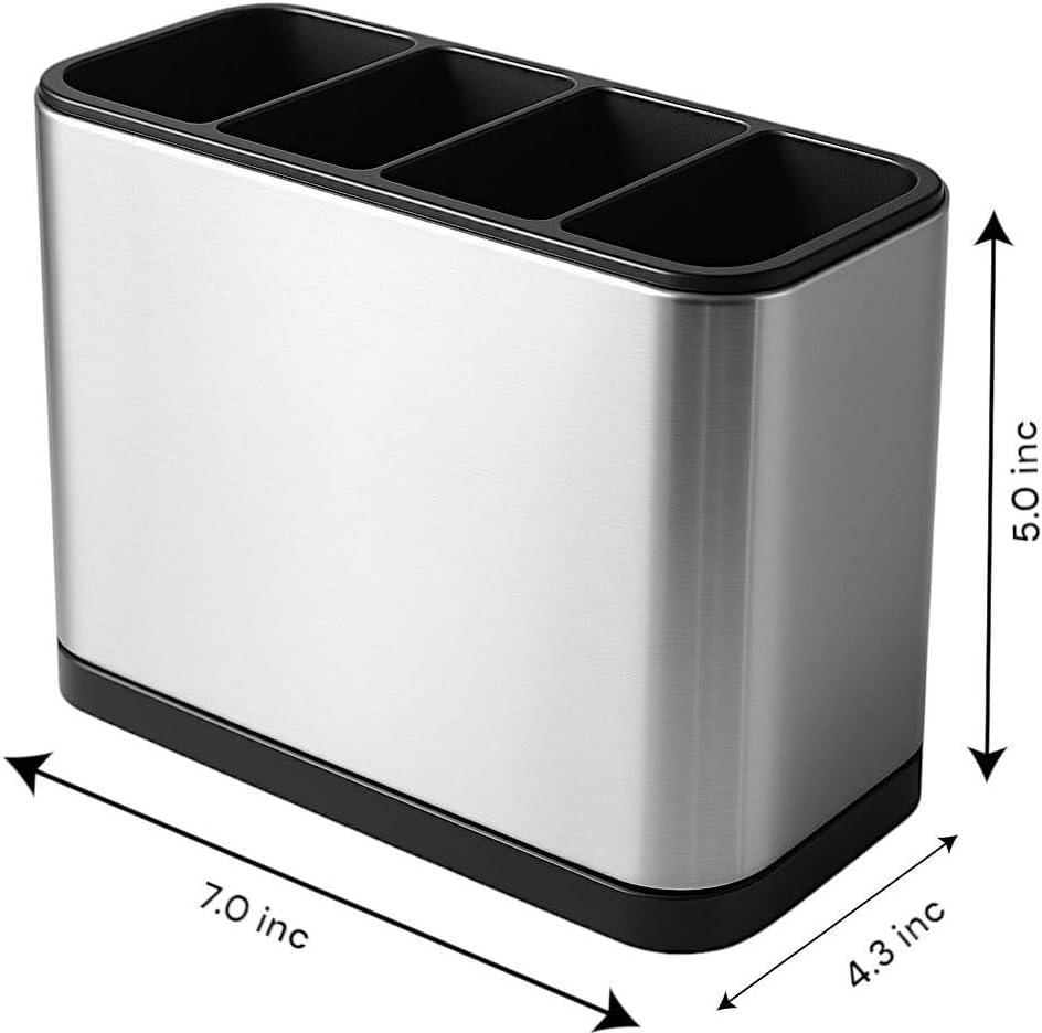 キッチン用品ホルダーとカウンタートップオーガナイザー、長方形。