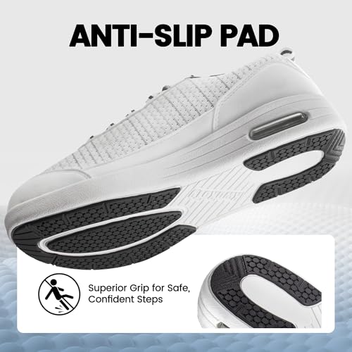 Image of Orthopedic Walking Diabetic Shoes Wide Toe Box Running Sneakers Lightweight Comfortable Shoes for Men and Women White
