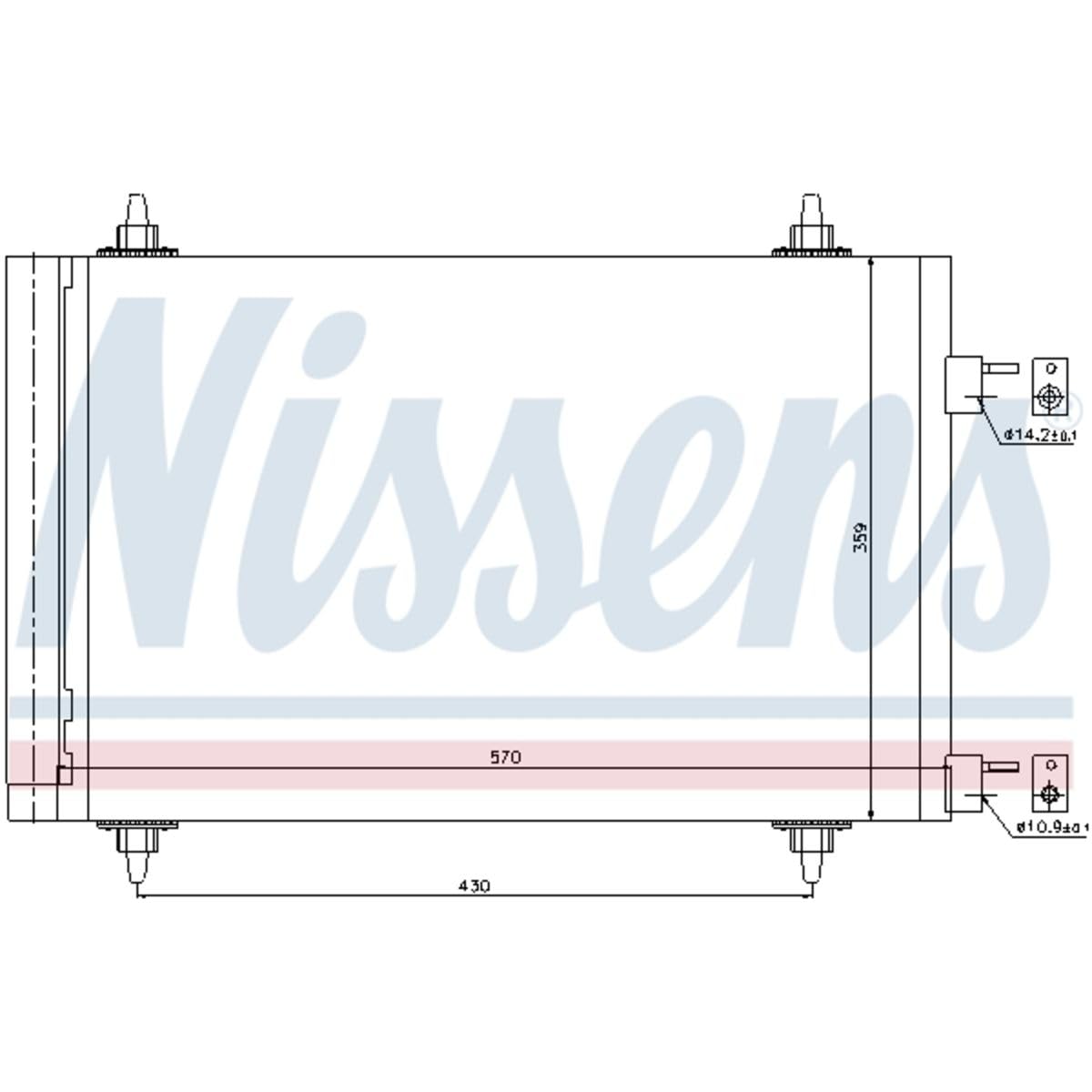 NISSENS Kondensator, Klimaanlage 94758