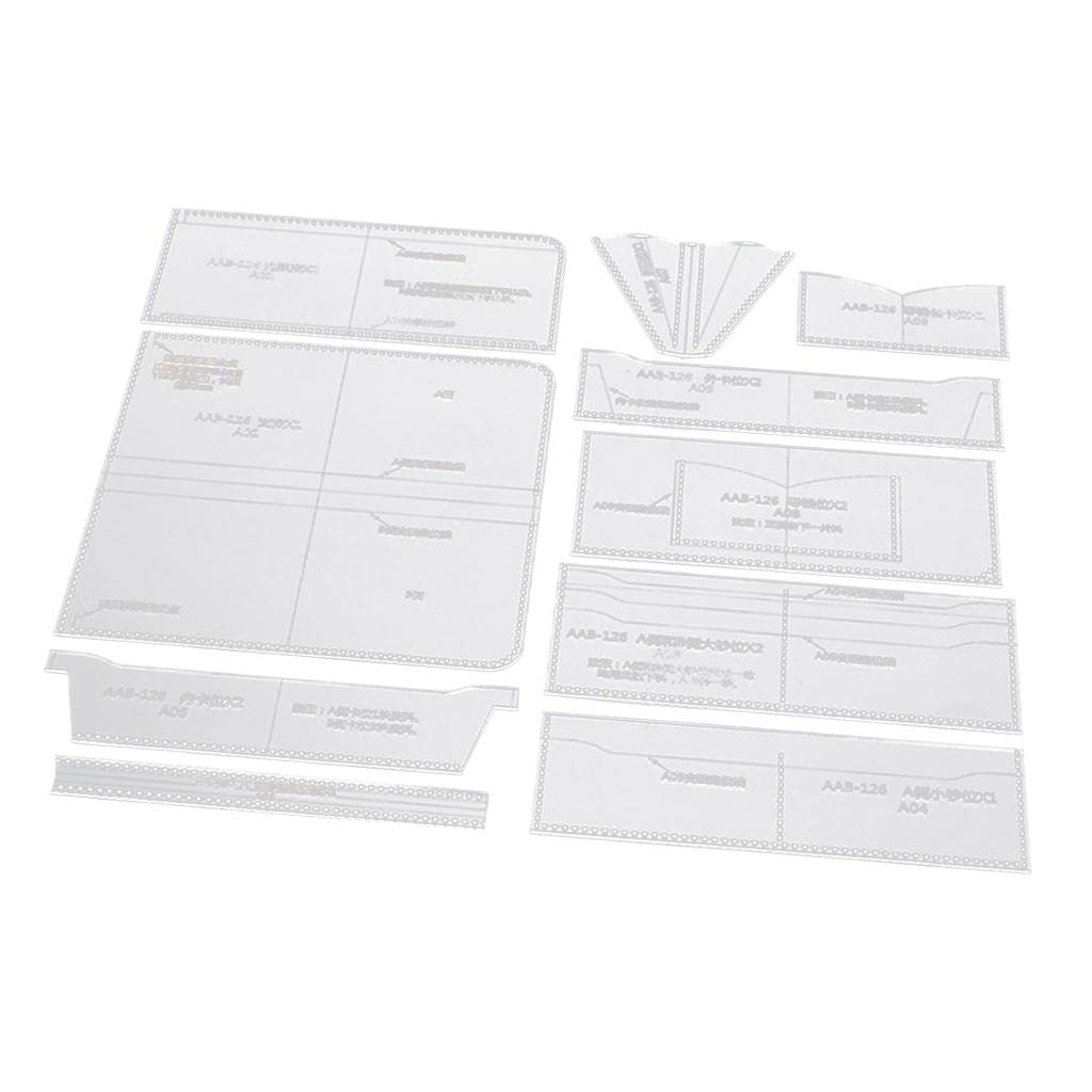 Pochoirs loisirs créatifs en acrylique lot de 10 pour décoration maison DIY