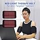Yuehuamech Red & Near Infrarot-Lichttherapie-Gürtel, große Pads, tragbar, tragbar, für Damen und Herren, Linderung von Körper, Schulter, Rücken, Taille, Beine, Nacken, Schulter, Schmerzlinderung