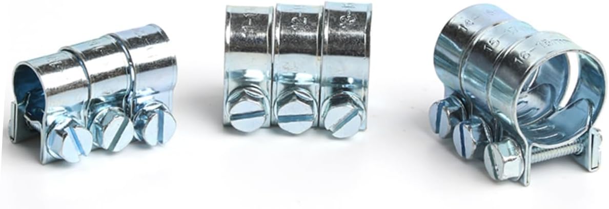 STOBOK 135pcs Mini Metal Hose Clamp Zinc Plating Spring Band Clamps Hose Fuel Line