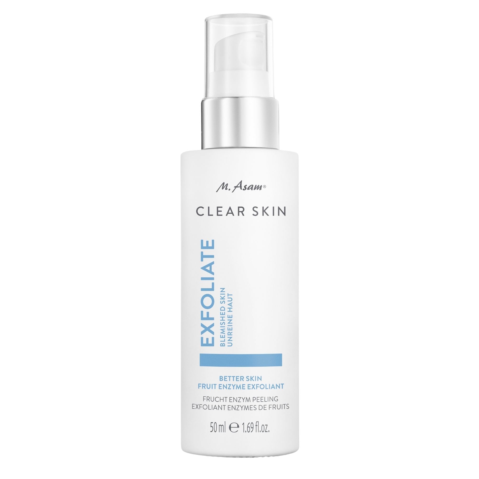 M. Asam CLEAR SKIN Better Skin Fruit Enzyme Exfoliant (50 ml) – AHA Peeling mit Enzymen, sanftes Fruchtsäurepeeling für alle Hauttypen, exfolierend, Skincare für klare Haut, vegan