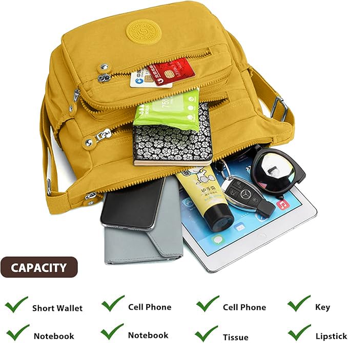 Image of MOCA Womens Nylon Crossbody Sling Bag for Women - Lightweight, Durable, Stylish Shoulder Bag for Teens, Women Office, Travel & Everyday Use