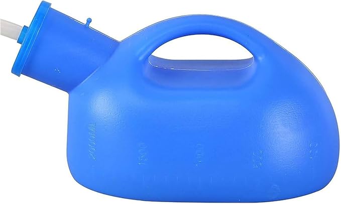 Orinal masculino portátil de 2000 ml con tubo de 1,4 m, recipiente de recolección para ancianos e incontinencia miniatura 2
