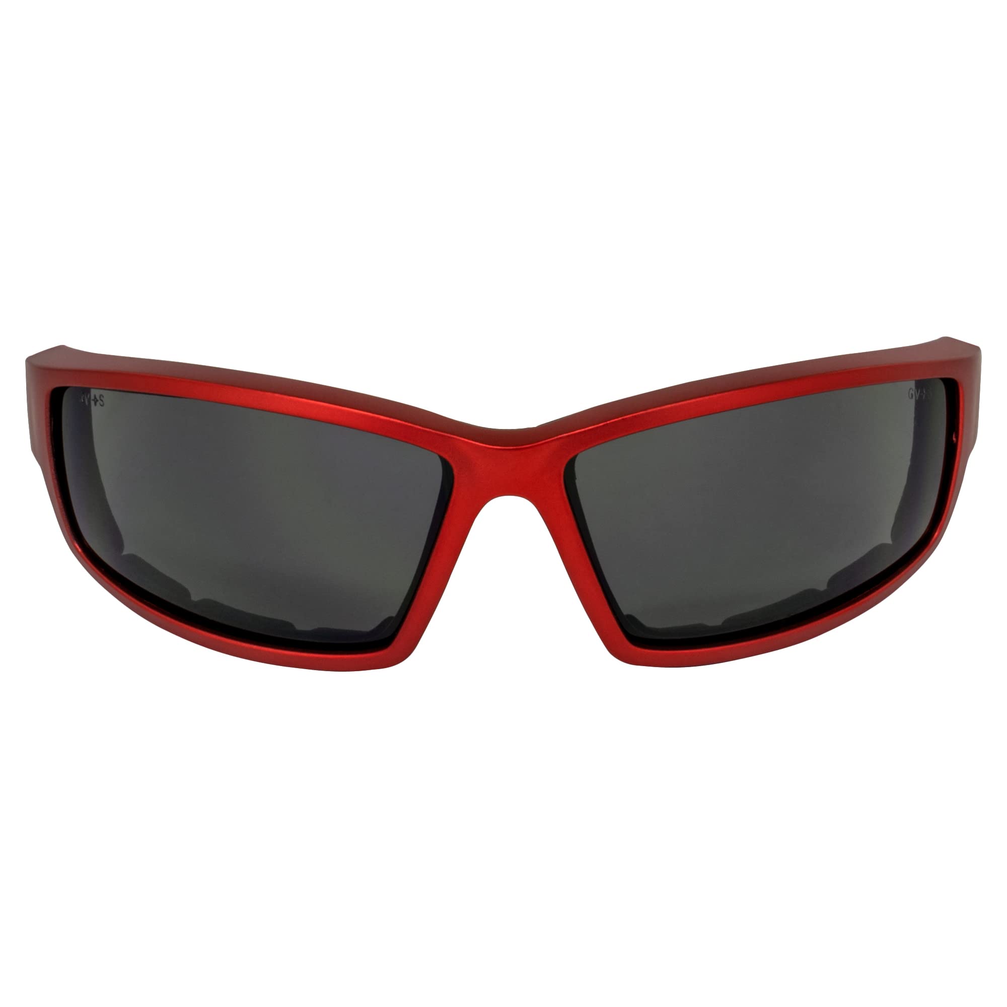 Global Vision Sly - Gafas de Sol Acolchadas para Motocicleta, 3 Pares, con Lentes de Humo y Marcos metálicos Rojos, Azules y Grises