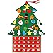 Henscoqi 2019 Newest Christmas Advent Calendar Felt Tree Ornaments,DIY Xmas Countdown Decorations Wall Door Hanging Gift for Kids
