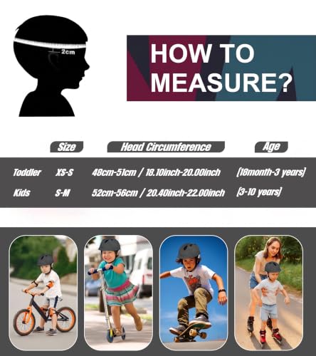 Image of OXYGEN Kids Bicycle Helmet for Age 3-8 Years | Lightweight Safety Helmet with Adjustable Strap & Air Vents | Size 24x17x10 cm | Ideal for Cycling, Skating, Scooter - Boys & Girls (Black)
