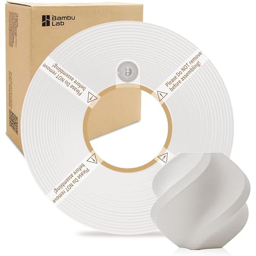 Bamboo Lab 1.75MM PLA Matte Filament High Speed Printing with RFID 1KG +/- 0.03mm Eco Friendly 3D Printer Filament for Bambu Lab P1P/P1S/X1C/X1/A1/A1 Mini (Without Spool) (Ivory White 11100)