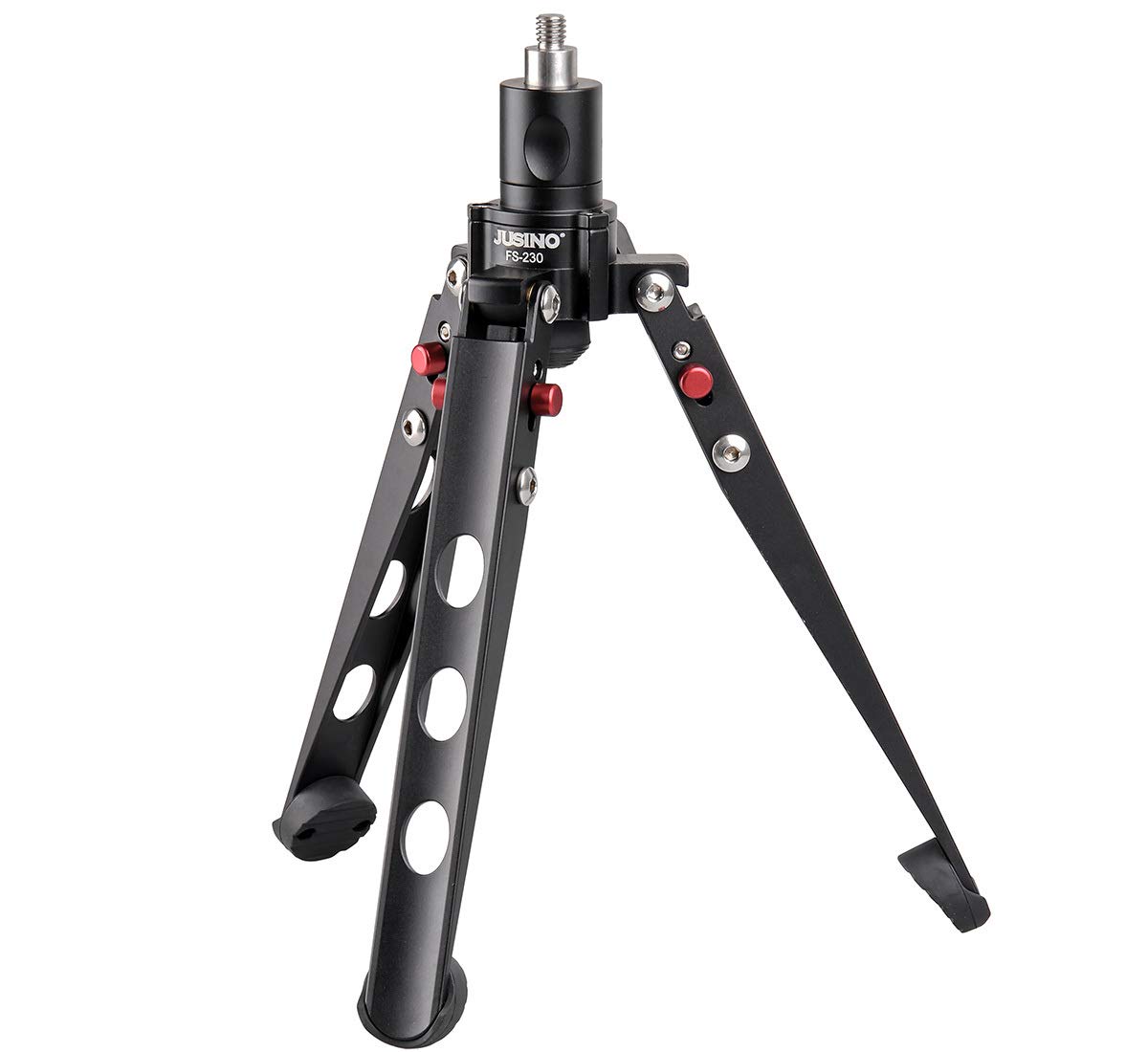 JUSINO Sehr stabile Monopod-Standspinne mit arretierbarem Kugelgelenk Tischstativ-Funktion CNC gefräst eloxiertes Aluminium 18kg Tragfähigkeit