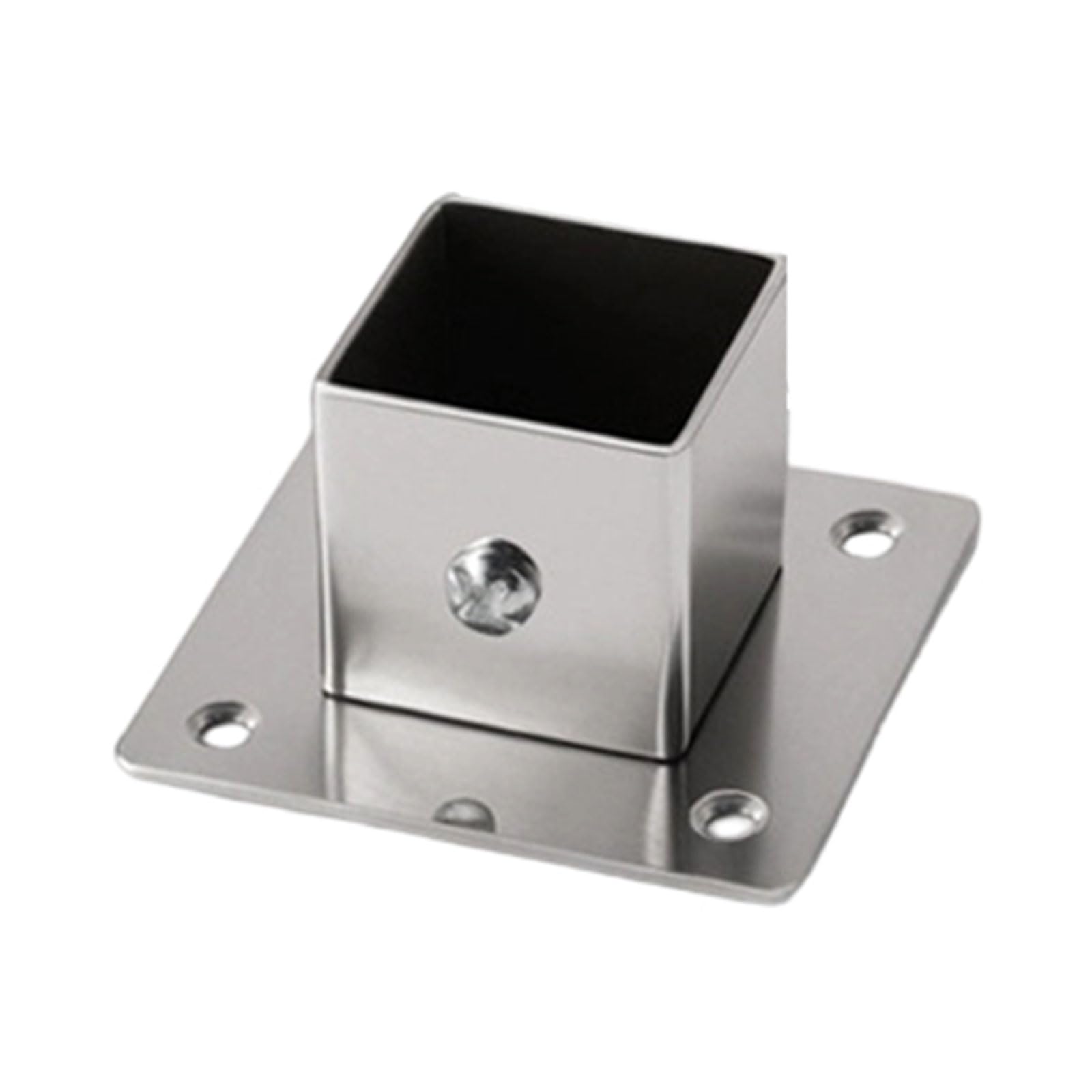 Msioytog Multicolor Stable Stainless Steel Square Tube Mounting Plate Rustproof Square Tube Mounting Flanges For Heavy Duty Use Stainless Steel Connector