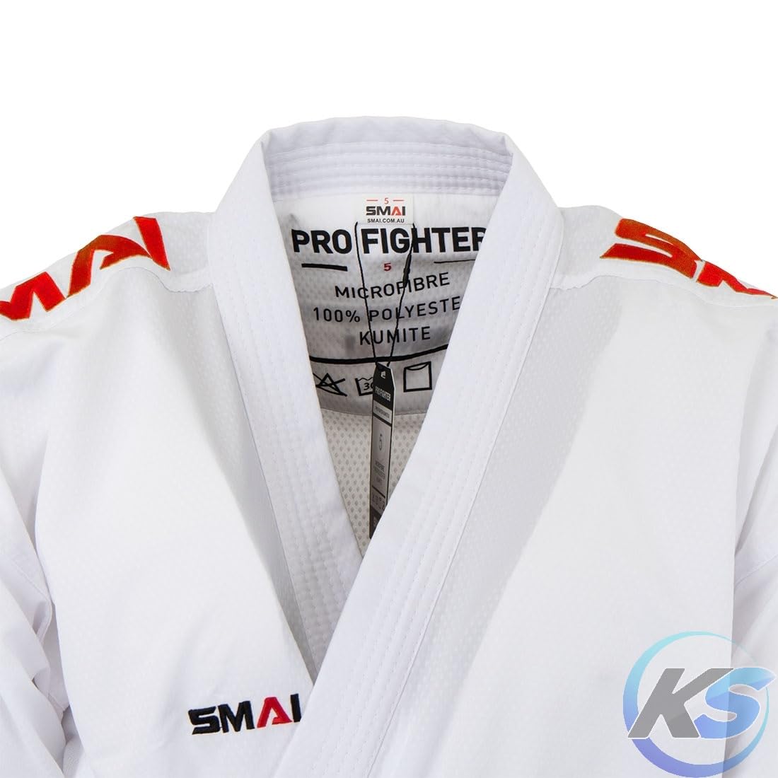SMAI KarateGi Pro Fighter WKF Kumite Kit 2 Giacche Rosso/Blu e 1 Pantalone