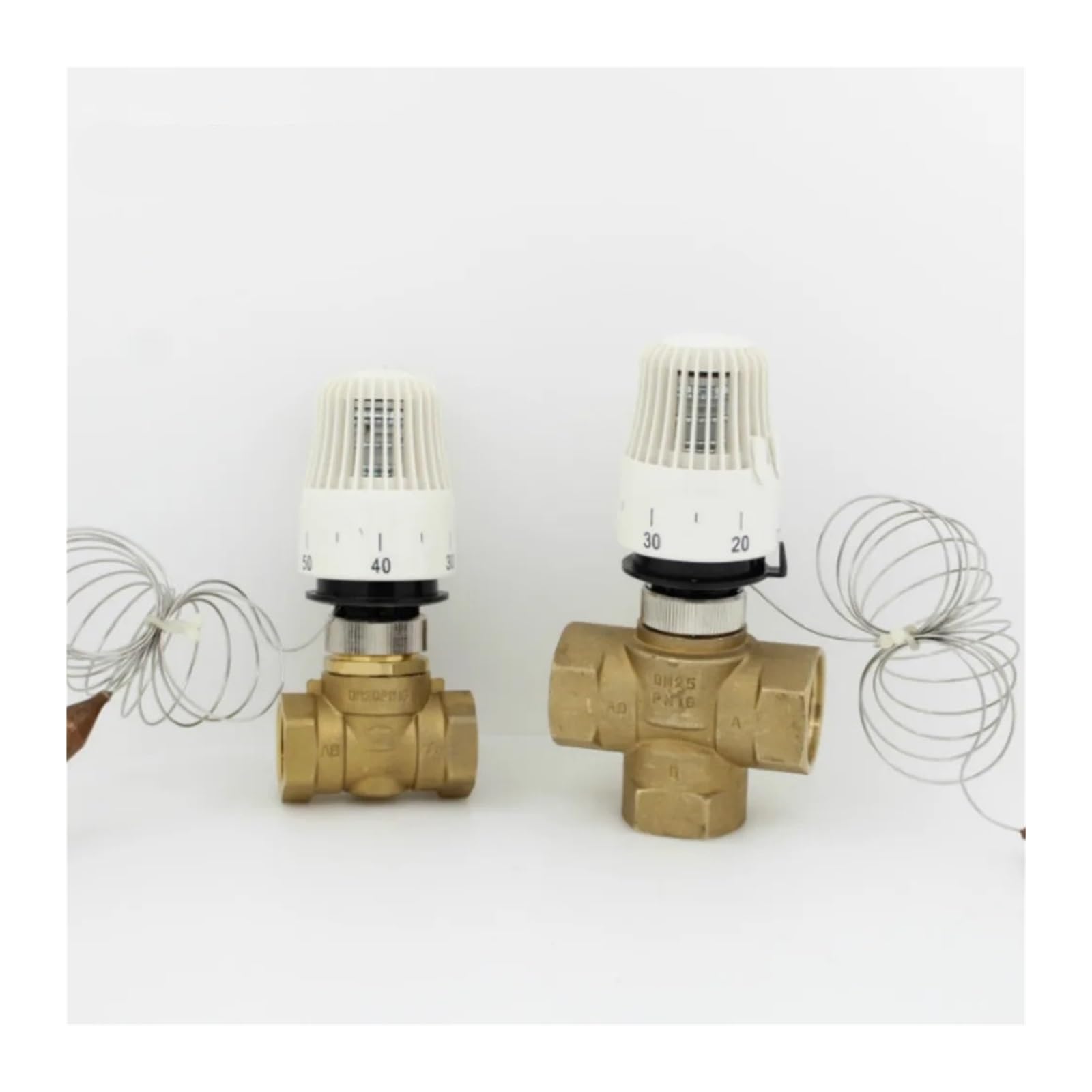 JNURGWLYH 1pcs Thermostatic Radiator Head Control for Floor Heating System Thermostatic Radiator Valve M30*1.5 Remote Controller Brass Valve(2 way DN25)