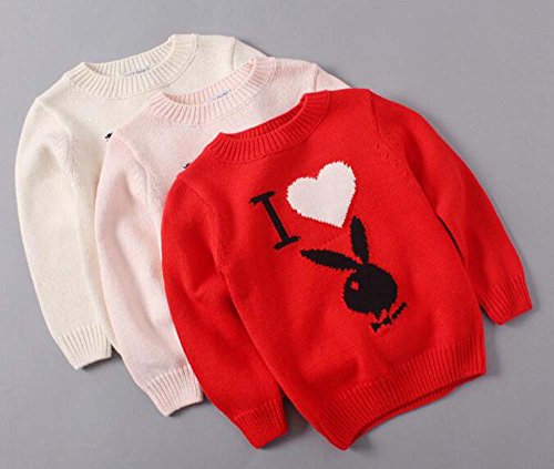Girls "Small Rabbit with Love" Long Sleeve Pullover Sweater2