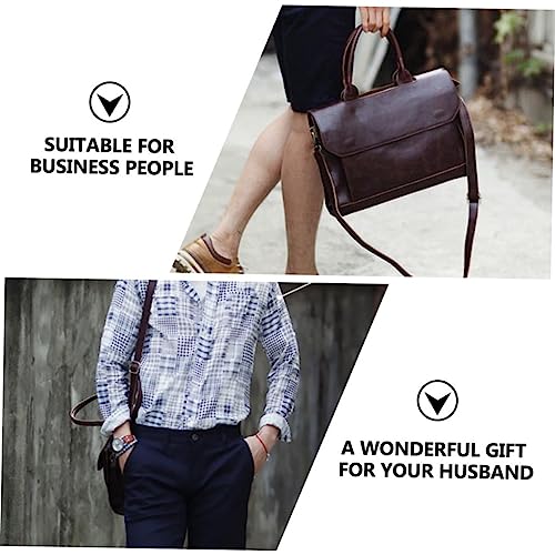 MUSISALY 1 Peça Bolsa Masculina Bolsa Transversal De Couro Bolsa De Computador Para Homem Maleta De