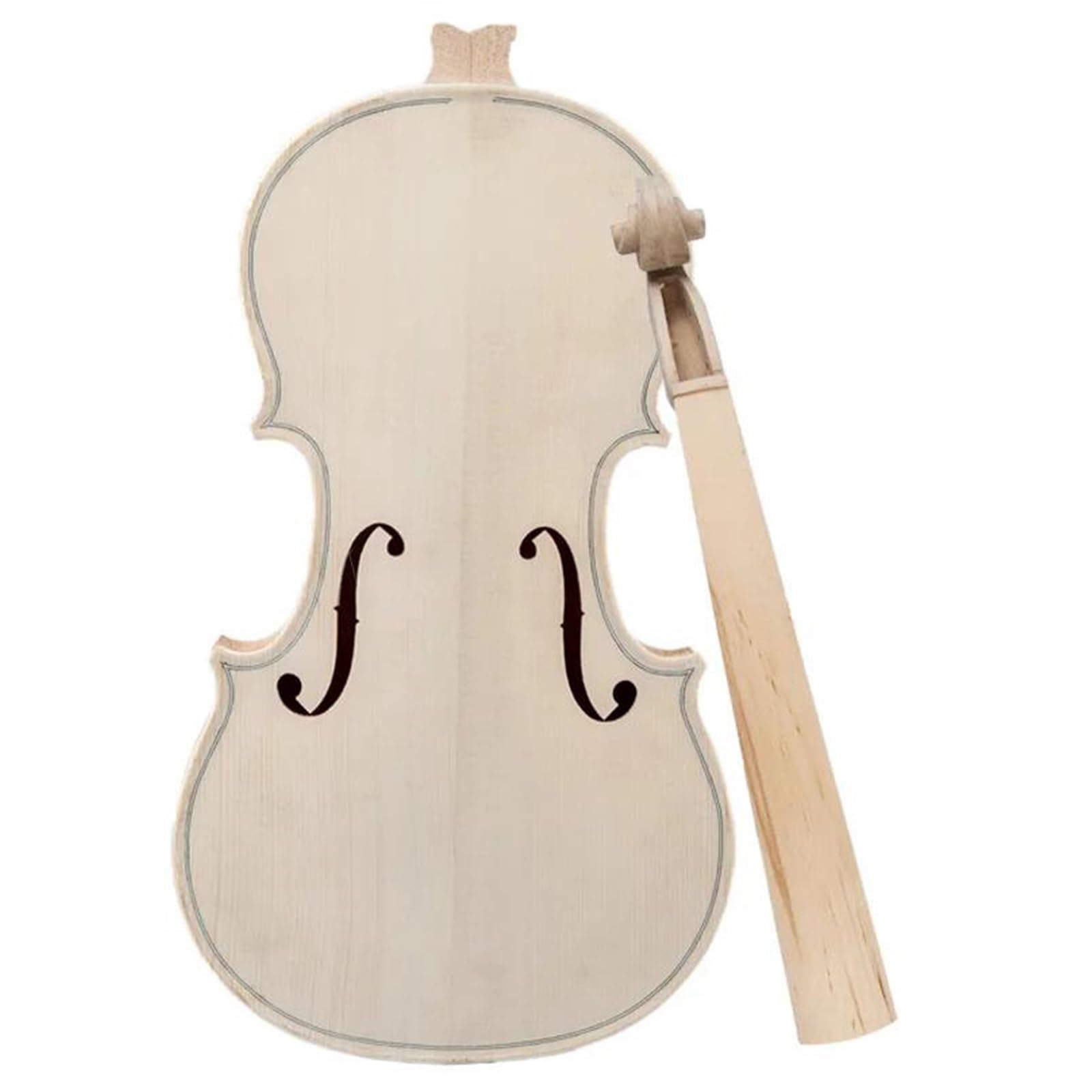 Violino Kit Fai Da Te Per Violino Acustico In Legno Massello Naturale Manico Abete E Acero Cordiera Lega Di Alluminio(4/4)