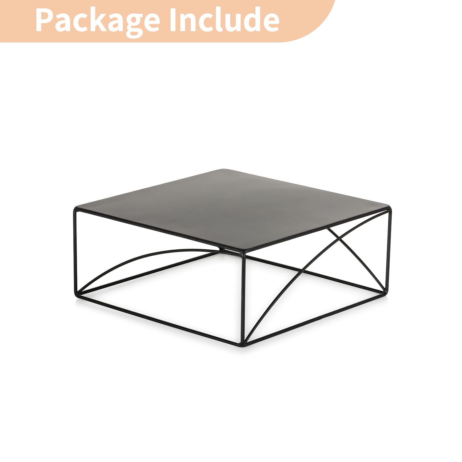 Nuptio Alzatina Dolci Torta Supporto: 31cm Matrimonio Wedding Cake Stand Nero Espositori Decorazioni Cupcake Bomboniere Biscotti Piazza Metallo Halloween Anniversario Baby Shower